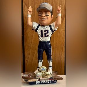 Tom Brady Legends of the Field 3X Super Bowl Champions Bobblehead /5000 Patriots